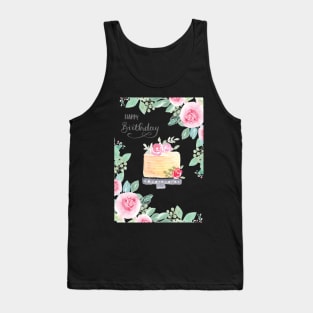 Watercolor Birthday Card | Greeting Cards Tank Top